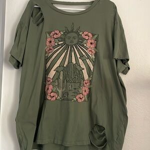 Torrid distressed T shirt